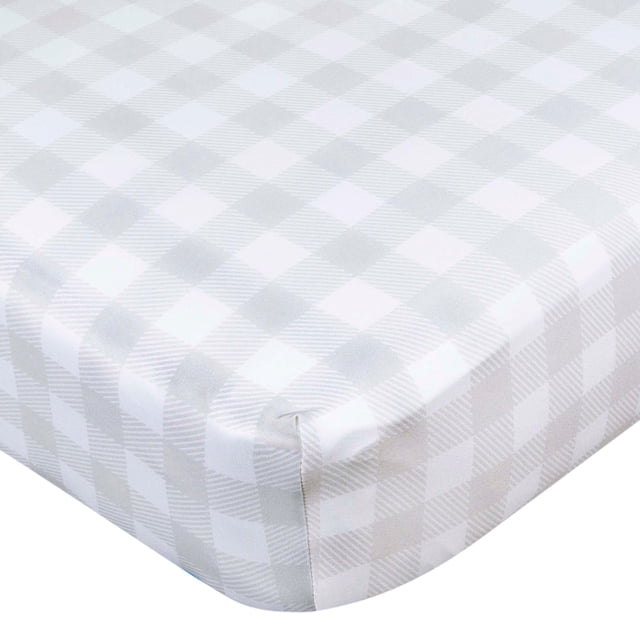 Gerber Childrenswear - Knit Crib Sheet - Celestial - Checker