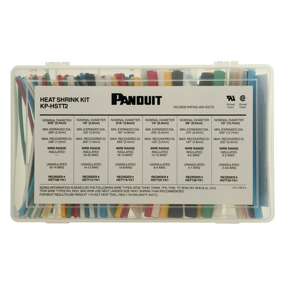 Panduit KP-HSTT2 Heat Shrink Tubing Kit Multi Color