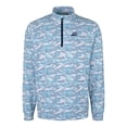 thumbnail image 2 of Men's Cutter & Buck Light Blue West Michigan Whitecaps Traverse Camo Print Stretch Quarter-Zip Pullover Top, 2 of 3