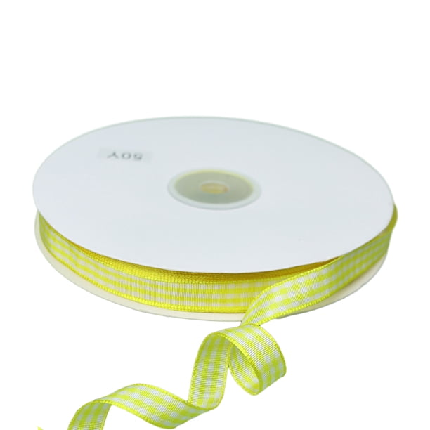 Cinta de poliéster Wosthever para manualidades de bricolaje color amarillo pálido 45m