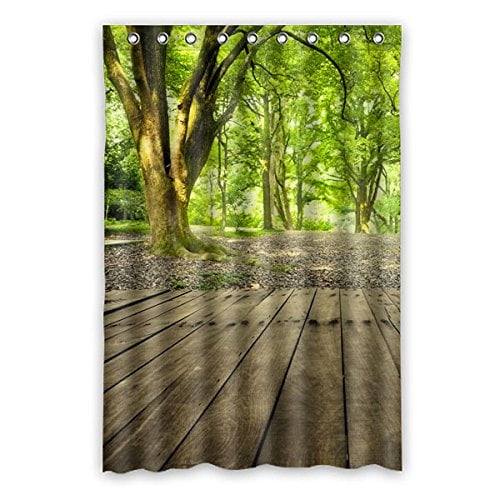 MOHome Charming outdoor landscape opaque Shower Curtain Waterproof Polyester Fabric Shower