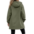 thumbnail image 4 of Enjoytime Windbreaker Jacket Women Long Sleeve Zip Up Hooded Long Rain Jacket Outdoor Hiking Travel Casual Outerwear with Pockets, 4 of 8