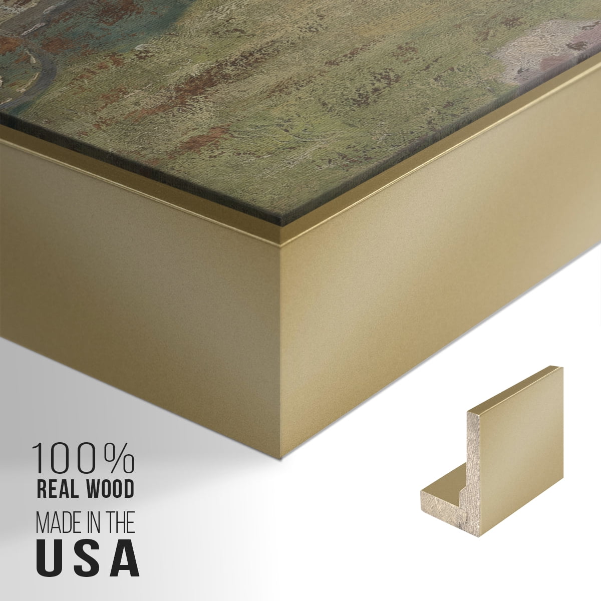 Vintage Landscape-CCCLXXV By Wexford Home Framed in Gold Wood Gallery Wrapped Canvas 17 in. x 25 in.