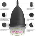 thumbnail image 2 of Blossom Cup Menstrual Silicone Cup period Small Black), 2 of 9