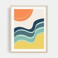 thumbnail image 2 of Abstract landscape with sun and stormy ocean - Illustration Unframed Wall Art Print 8 x 10 inches, 2 of 4