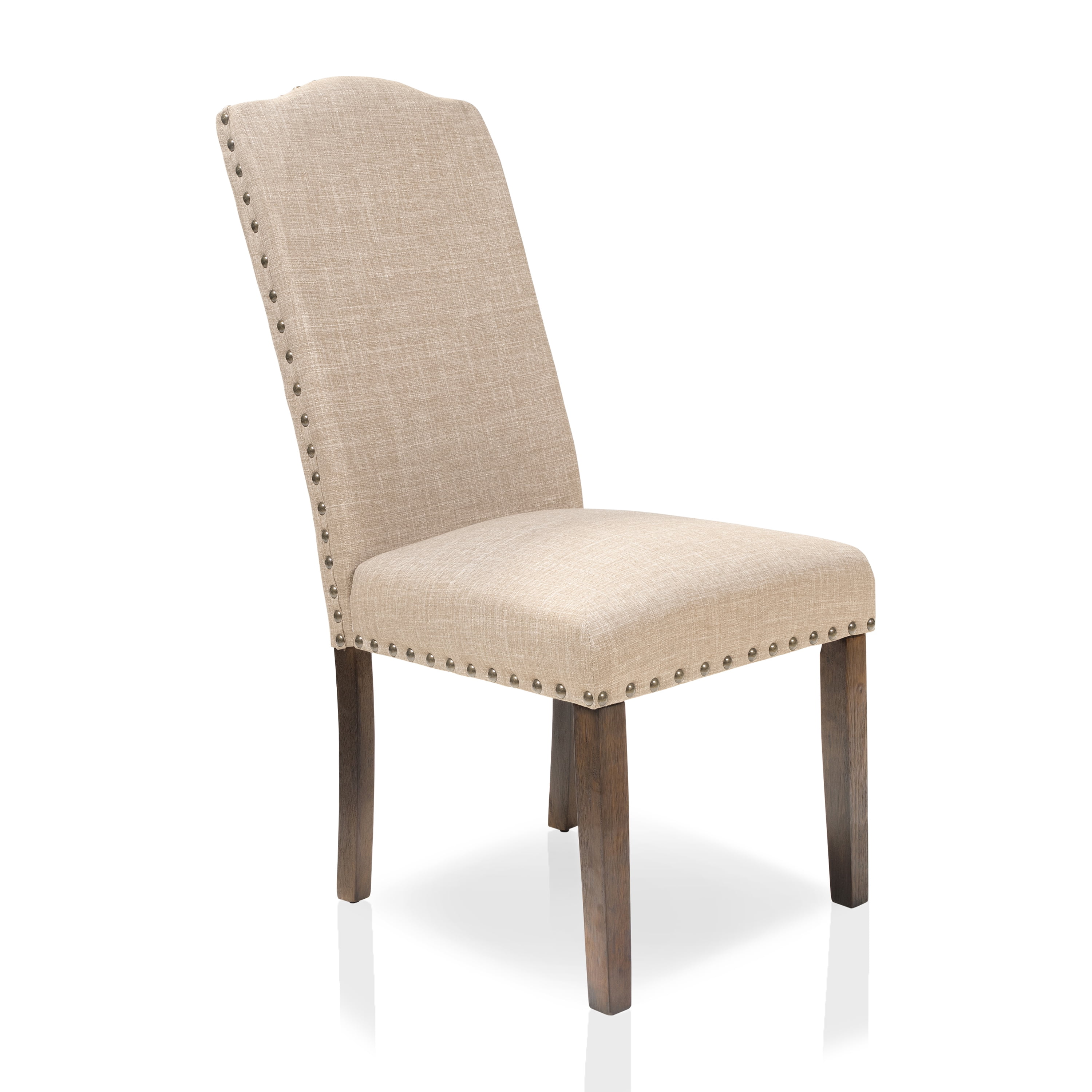 Furniture of America Joan Upholstered Dining Chairs - Set of 2, Brown