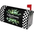 thumbnail image 3 of Spring Welcome Mailbox Cover Magnetic Standard Size 18" X 21" Sage Flowers Mailbox Covers Mailbox Covers Black Buffalo Plaid Decor Mailbox Wraps Post Box Cover for Home, 3 of 6