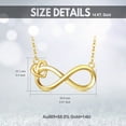 thumbnail image 3 of JKR 14K Solid Gold Infinity Necklace for Women, 14kt Real Gold Heart Infinite Pendant Necklace Gifts for Mom Her Wife Girlfriend Anniversary Jewelry Birthday, 3 of 6