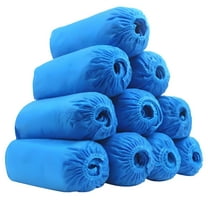 Shoe Covers Disposable, 100 Pcs Comfortable Shoe Covers, Thickened Non-Woven Fabric Shoe Covers for Indoors with Extended Edge, Fits Men 12.5 & Women 14
