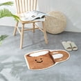 thumbnail image 4 of PATLOLLAV Cute Mug Shaped Imitation Wool Mat Bath Rug Non-slip Super Absorbent Cute Bathroom Floor Mat for Kitchen, Bedroom, Kids Room Carpet, 4 of 6