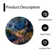 thumbnail image 4 of 12 Inch Wall Clock Battery Operated Silent Clock Decorative for Office, Kitchen, Outdoor, Living Room，Moon Garden with Glowing Flowers Gorgeous, 4 of 4