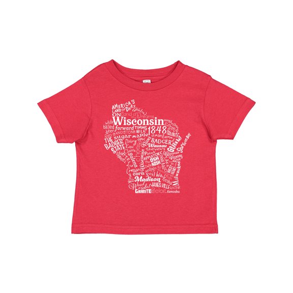 Inktastic Wisconsin State Word Salad Boys or Girls Toddler T-Shirt