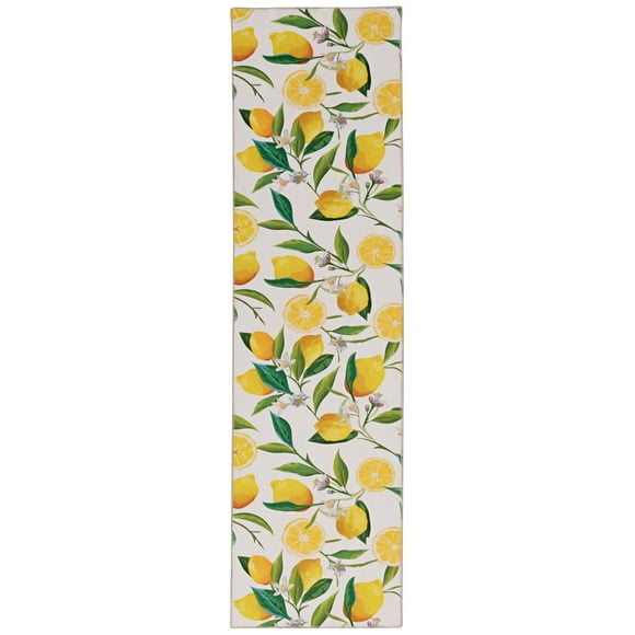 Sumner 2' x 8' Washable Runner, Ivory and Yellow