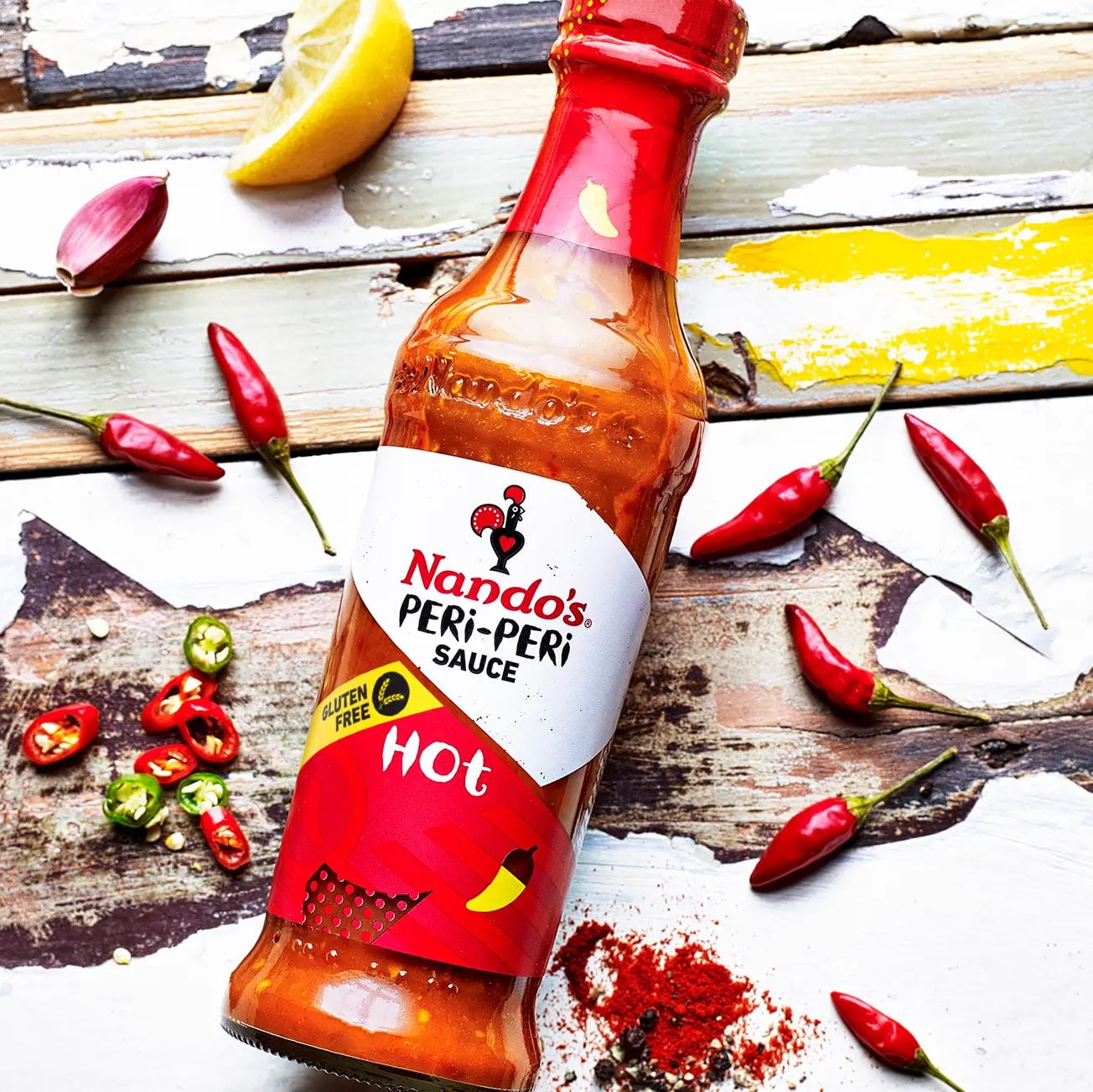 Nando's Hot Peri-Peri Sauce - 125ml (Pack of 6)