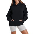thumbnail image 1 of Sudaderas con capucha Anoumcy Comfort de forro polar de gran tamaño con capucha gris S, 1 of 6