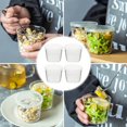 thumbnail image 2 of EIGTHTAIL 4pcs Small Glass Bowls with Lids Clear Pudding Cups Dish Containers for Salad Fruits Sauces Cereal Dessert Snacks Refrigerator Freezer Storage 200ml, 2 of 6