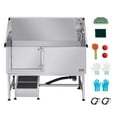 thumbnail image 4 of VEVOR Stainless Steel Dog Washing Station, 62 inch Pet Grooming Tub w/ Ramp, PE Water Filter Board, Faucet & Showerhead & Soap Holder(Left Door), 4 of 9