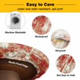 thumbnail image 3 of Elastic Fitted Round Tablecloth, Red Ombre Waterproof Stretch Table Cover for 55"-60" Tables, Gradient Abstract Art Vintage Washable Outdoor Tablecloths for Patio, Picnic, Camping, 3 of 9