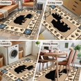 thumbnail image 6 of Rectangle Area Rug 4x6ft, Autumn Black Bear Footprints Non-Shedding Washable Area Rug, Geometric Boho Artwork Non Slip Low-Profile Rugs for Living Room, Bedroom Dining Room, 6 of 9