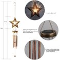 thumbnail image 6 of QiShi Star Wind Chimes for Outside Hanging Outdoor Decor Star Wind Chime Crackle Glass Ball Warm Light Unique Memorial Gift with Metal Tubes for Outdoor Garden, Patio, Yard, Home Decor, 6 of 8