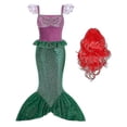 thumbnail image 1 of Girls Mermaid Princess Dress Ariel Cosplay Costume Kids Halloween Carnival Party Costume, 1 of 3