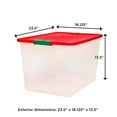 thumbnail image 4 of Open Box Homz 64 Qt Latch Clear Plastic Storage Container Bin w/ Red Lid, 2 Pk, 4 of 9