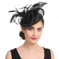 thumbnail image 2 of [ Sombrero Decorativo Litter Star con Cinta y Plumas para Cóctel ], 2 of 5
