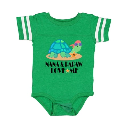 

Inktastic Nana and Papaw Love Me Grandchild Turtle Gift Baby Boy or Baby Girl Bodysuit