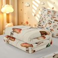 thumbnail image 6 of Homewish Vintage Botanical Mushroom Zipper Queen Comforter Set with Fitted Sheet and 2 Pillowcases,Retro Fungus Plant Zipper Bedding Set,Light Gray Reversible,4pcs, 6 of 8