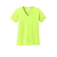 thumbnail image 5 of Port & Company 54oz 100% Cotton V-Neck TShirt (LPC54V) Neon Yellow, S, 5 of 6