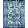 thumbnail image 2 of Rugs.com Fleur Collection Rug – 8' x 10' Blue Medium-Pile Rug Perfect For Living Rooms, Large Dining Rooms, Open Floorplans, 2 of 9