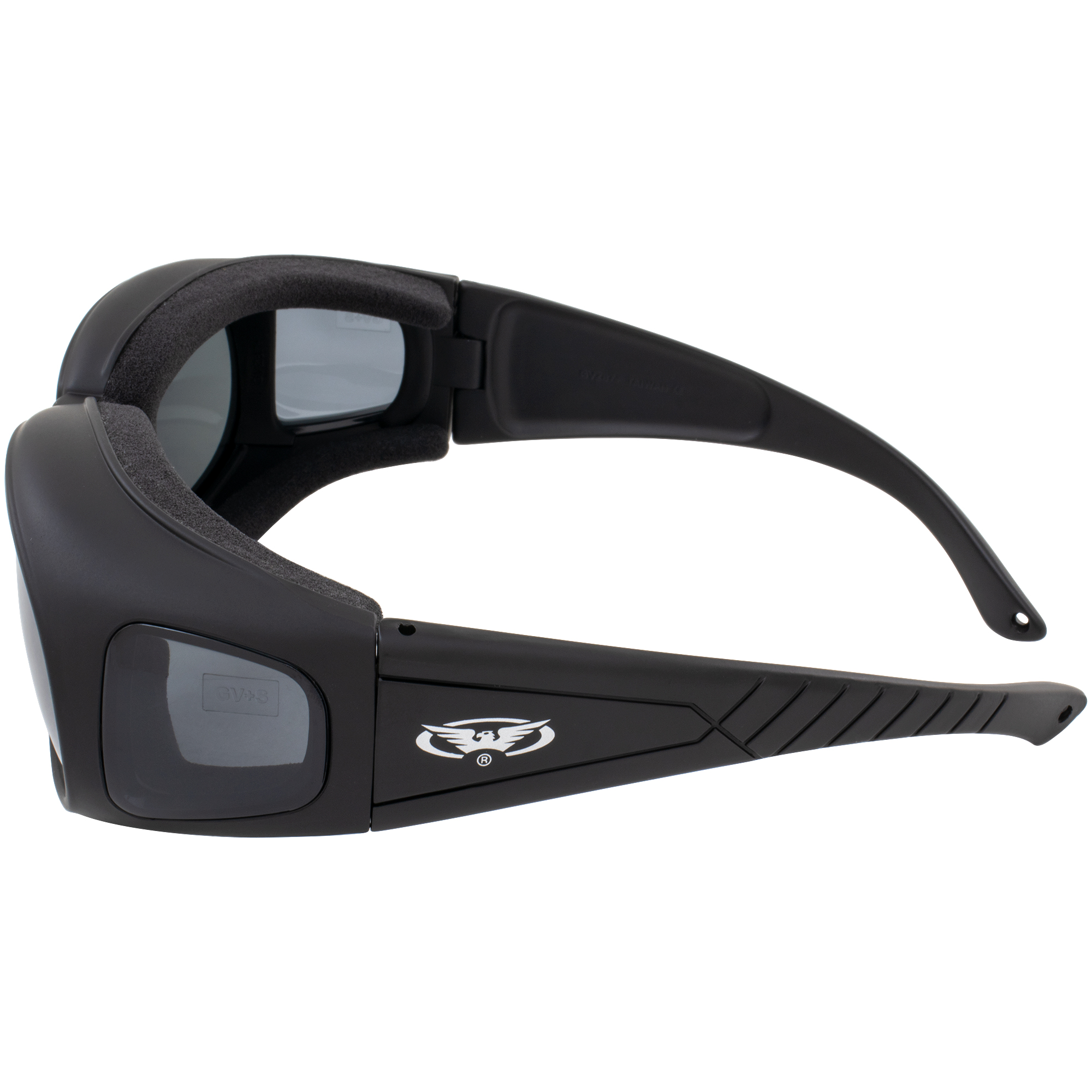 Three (3) Pairs Motorcycle Safety Sunglasses Fits Over Rx Glasses Smoke, Clear, and Yellow Day & Night & Gun Range! Usage Meets ANSI Z87.1 Standards - image 5 of 7