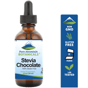 Stevia Drops Chocolate - Alcohol Free and Kosher - Flavored with Natural Dark Chocolate - 2oz Glass Bottle