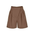 thumbnail image 5 of LAJPXKHY Womens Bermuda Shorts Straight Leg Elastic High Waisted Business Casual Loose Short Pants with Pockets, 5 of 6