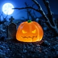 thumbnail image 5 of 4PCS Luminous Mini Resin Pumpkin Figurines, Glow in The Dark Halloween Miniature Pumpkin Figures Statue for Fall Party Dollhouse Potted Plant Micro Landscape Home Outdoor Decoration DIY Crafts, 5 of 7