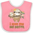 thumbnail image 3 of Inktastic Sloth I Love My Big Sister Boys or Girls Baby Bib, 3 of 4