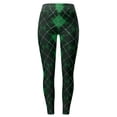 thumbnail image 7 of Arlun Patrick's Day Leggings for Women Elastic High Waisted Tummy Control Printed Slim Tights Pants Shamrock Irish Clover Soft Comfortable Yoga Sports Casual Pants Dark Green L, 7 of 7