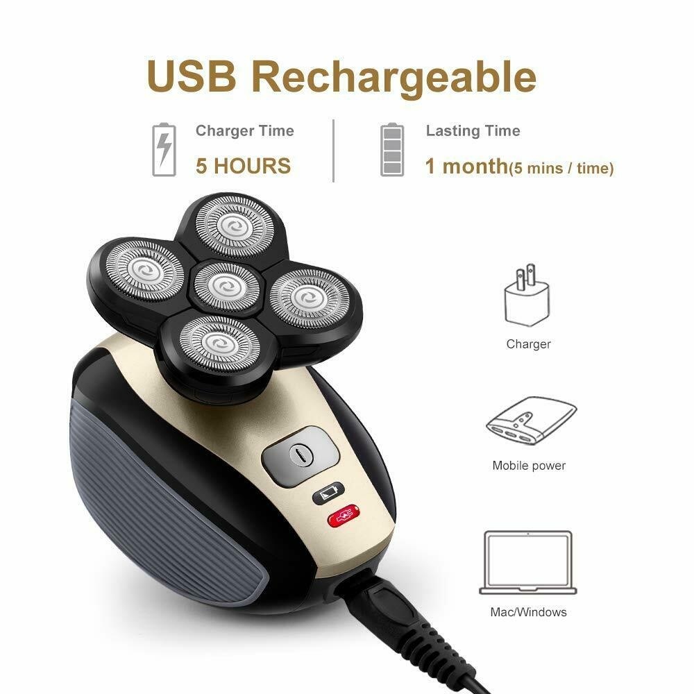 phisco electric shaver razor for men 2 in 1 beard trimmer wet dry waterproof usb