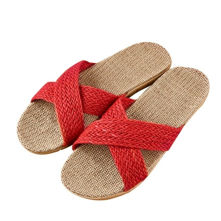 

Gubotare Cute Slippers For Women Women s Slides Cloud Slippers Summer Novelty Open Toe Slide Sandals Anti-Slip Beach Pool Shower Shoes with Cushioned Thick Sole Red
