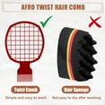 thumbnail image 5 of Unique Bargains Twist Comb Afro Twist Hair Comb Afro Curl Comb Twist Comb Tool Suitable for Fluffy Thick Hair Red, 5 of 7