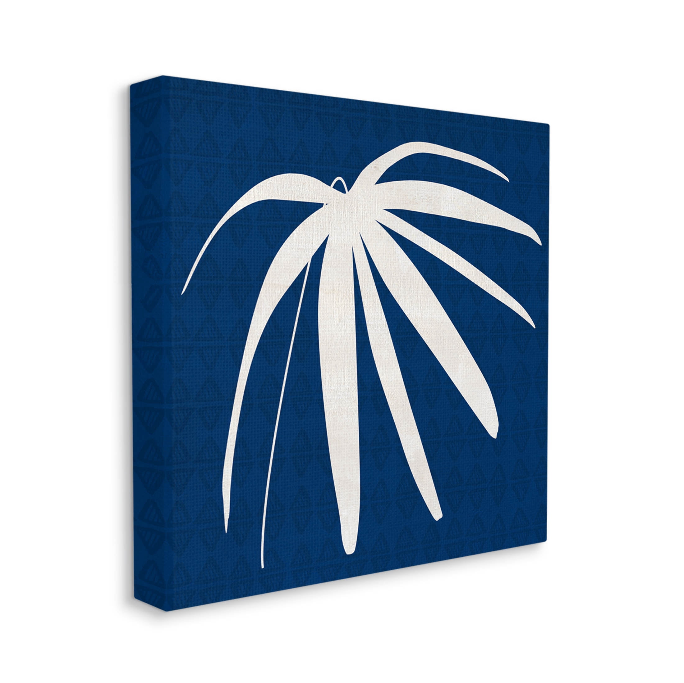 Stupell Industries Modern Plant Leaf Blue Palm Graphic Art Gallery Wrapped Canvas Print Wall Art, Design by Susan Jill