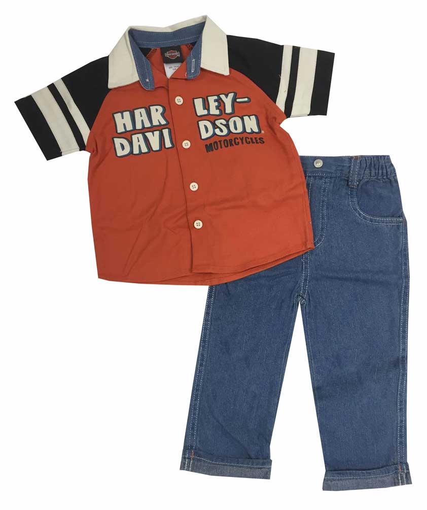 Baby Boys' Denim Pant - Shirt Set 