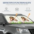 thumbnail image 4 of Balery Brown Bunny Bottom And Easter Eggs Sun Shield 2 Pack For Car Front Windows Foldable Sun Visor Protector Blocks Max Uv Rays And Keeps Your Vehicle Cool For Most Sedans Suv Truck, 4 of 7