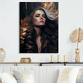 thumbnail image 2 of Designart Gold And Black Sensual Woman IV Canvas Wall Art, 2 of 5