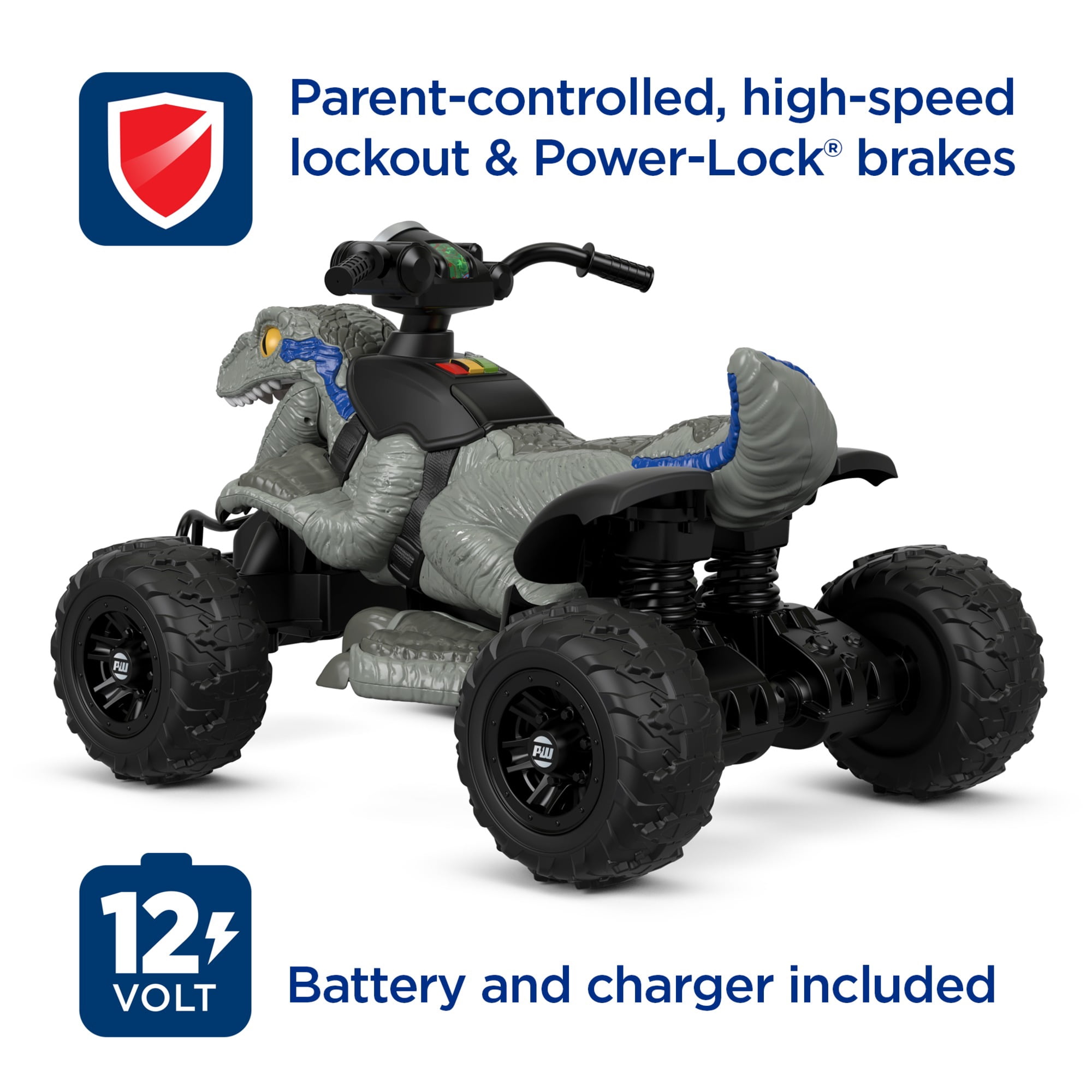 Power Wheels Jurassic World Dino Racer 12V Ride On Vehicle
