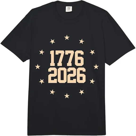 Retro 1776 2026 Patriotic USA 250th Anniversary T-Shirt Vintage Stars Graphic Tee for Men Women Unisex Adult