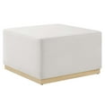 thumbnail image 2 of Modway Tilden Large 28" Square Performance Velvet Upholstered Ottoman in Alabaster Natural, 2 of 9
