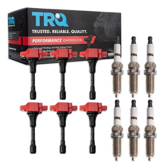 TRQ Ignition Coils Spark Plugs Fits 2008-2019 INFINITI 2007-2019 Nissan TKA05997