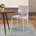 thumbnail image 6 of Cid Fiji 18 Inch Stackable Dining Chair Set of 2 Light Gray Vegan Leather, 6 of 6