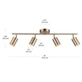 thumbnail image 3 of Globe Electric Pratt 4-Light Track Lighting, Matte Brass, Gold, 3 of 8